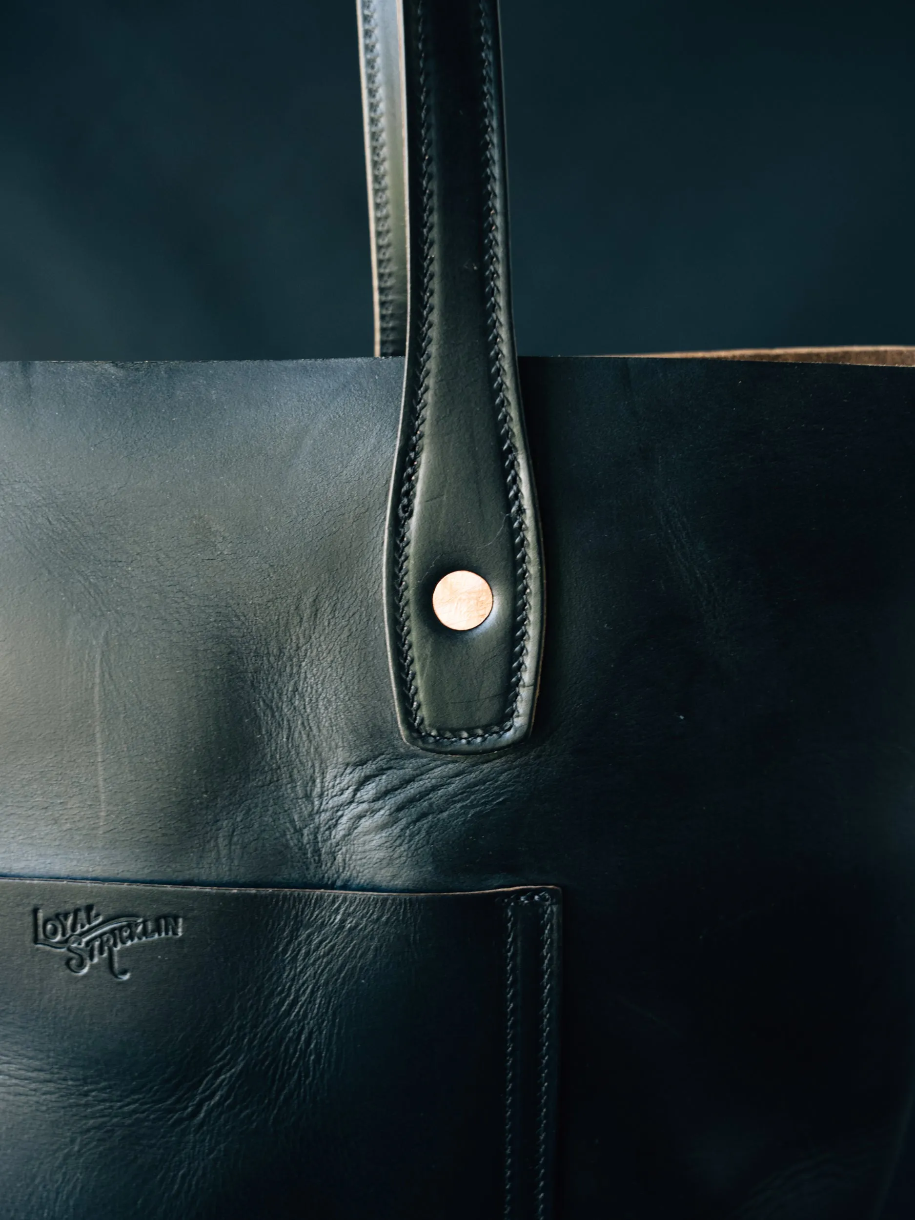 Julia Tote - Heavy Duty 6oz Horween Black Chromexcel