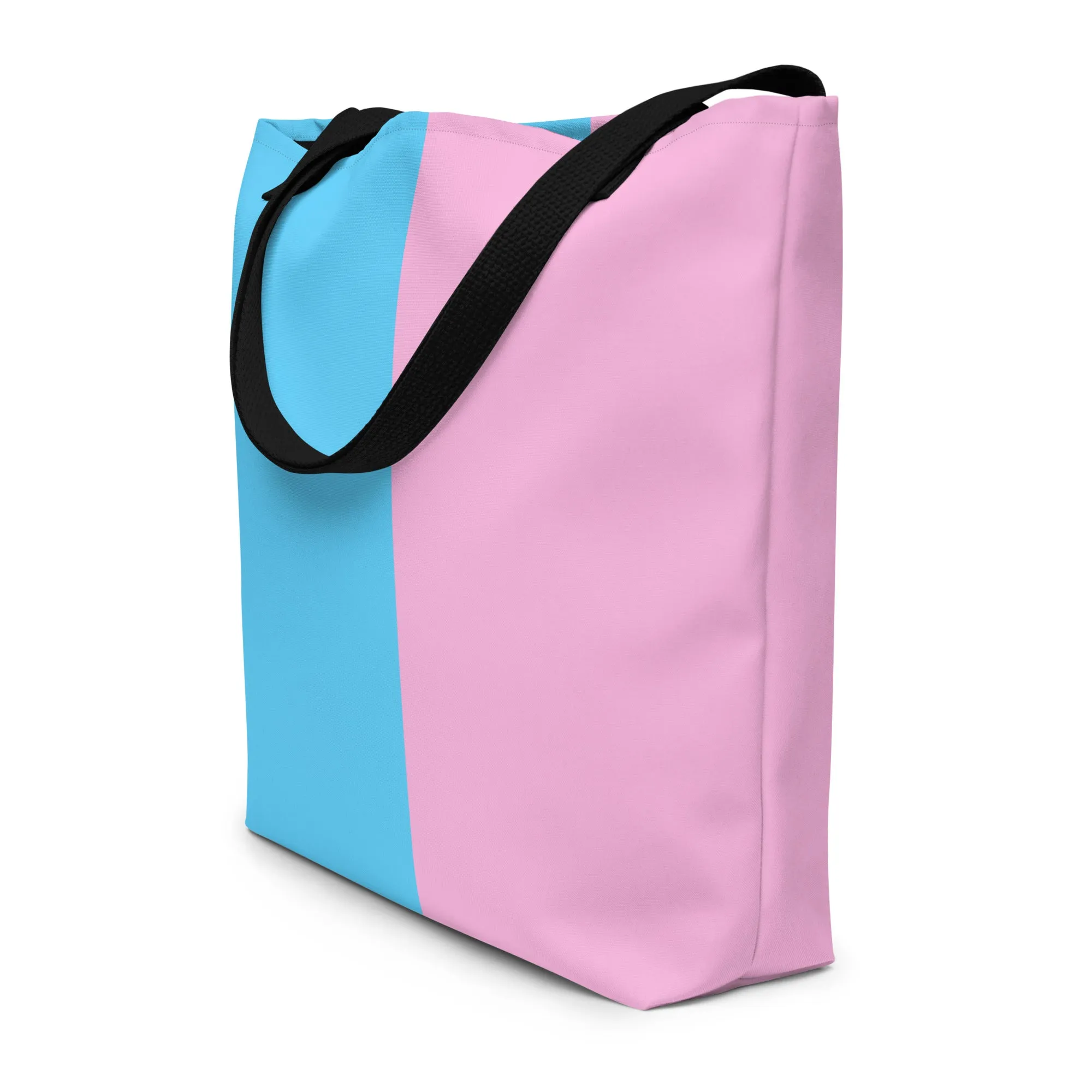 Large Blue Pink White All-Over Pride Tote