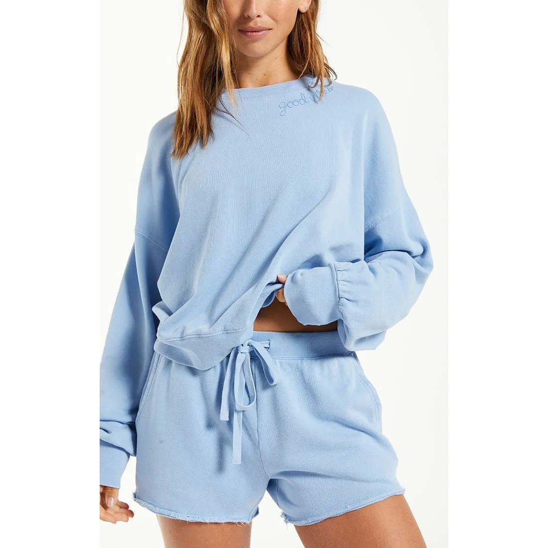 Lia French Terry Washed Pullover