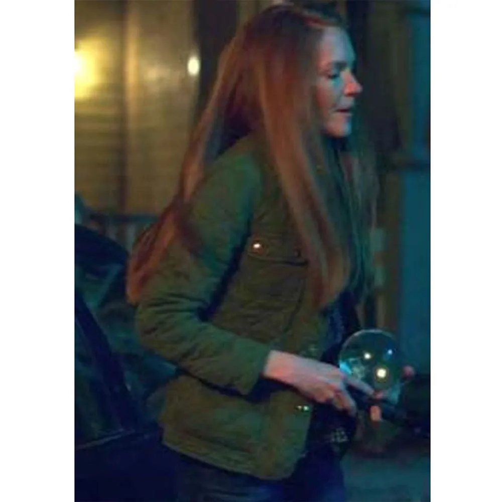 Locke & Key Darby Stanchfield Downtown Quilted Green Jacket