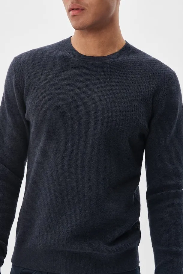 Matinique Malagoon Pullover - Dark Navy Melange