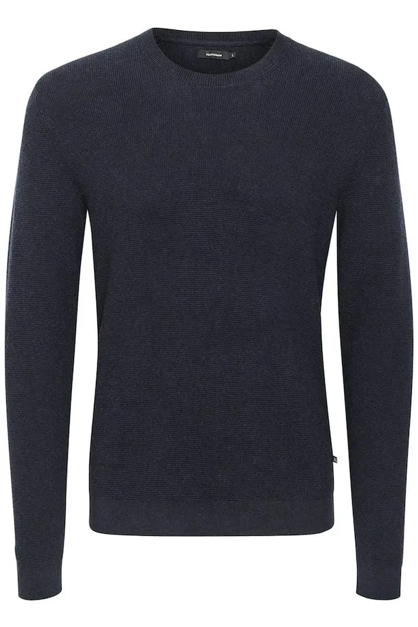 Matinique Malagoon Pullover - Dark Navy Melange