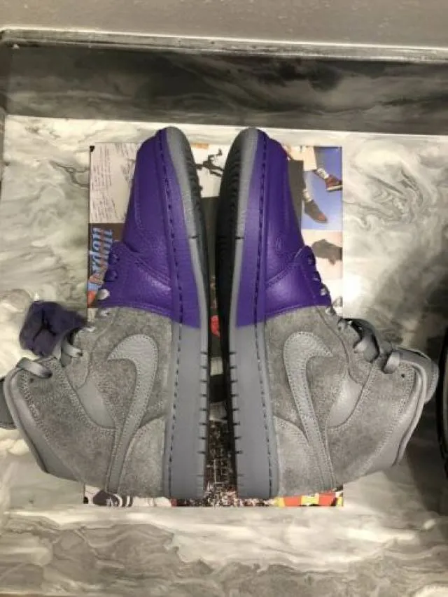 Nike Air Jordan 1 Mid SE Sheila Rashid Cool Grey Court P...