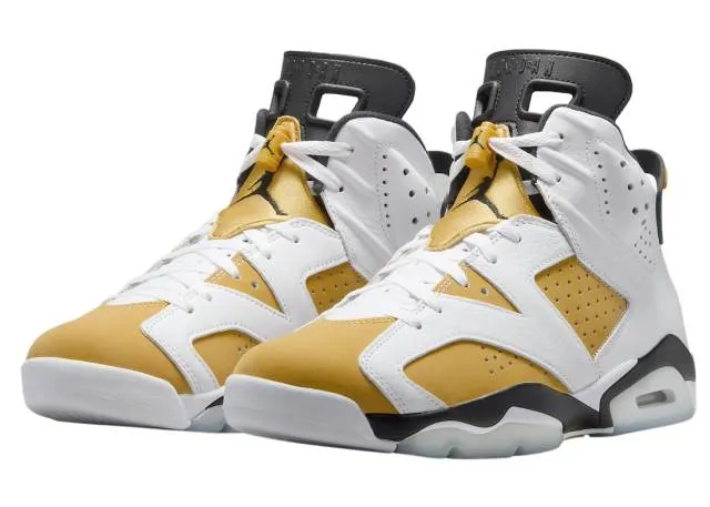 Nike Air Jordan 6 Retro (Yellow Ochre/ White/ Yellow Och...