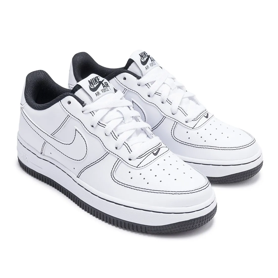 Nike Big Kids Air Force 1 (white / white-black)