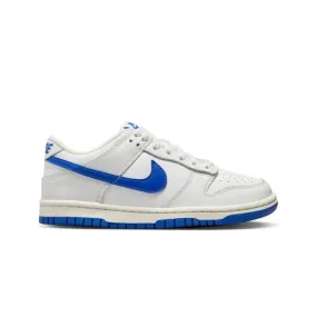 Nike Big Kids Dunk Low (summit white / hyper royal)