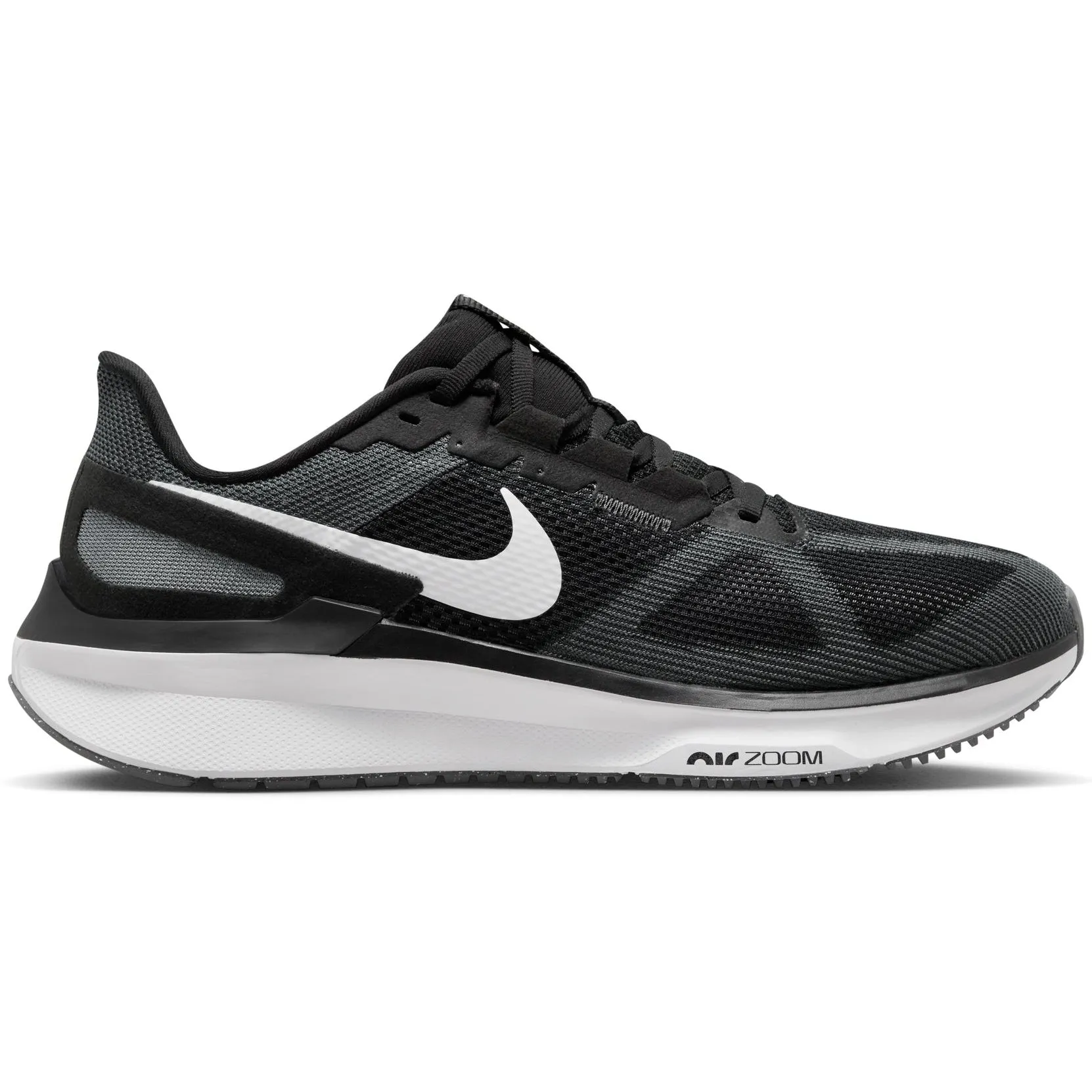 Nike Men's Structure 25 Wide Fit Running Shoes Black / White / Iron Grey