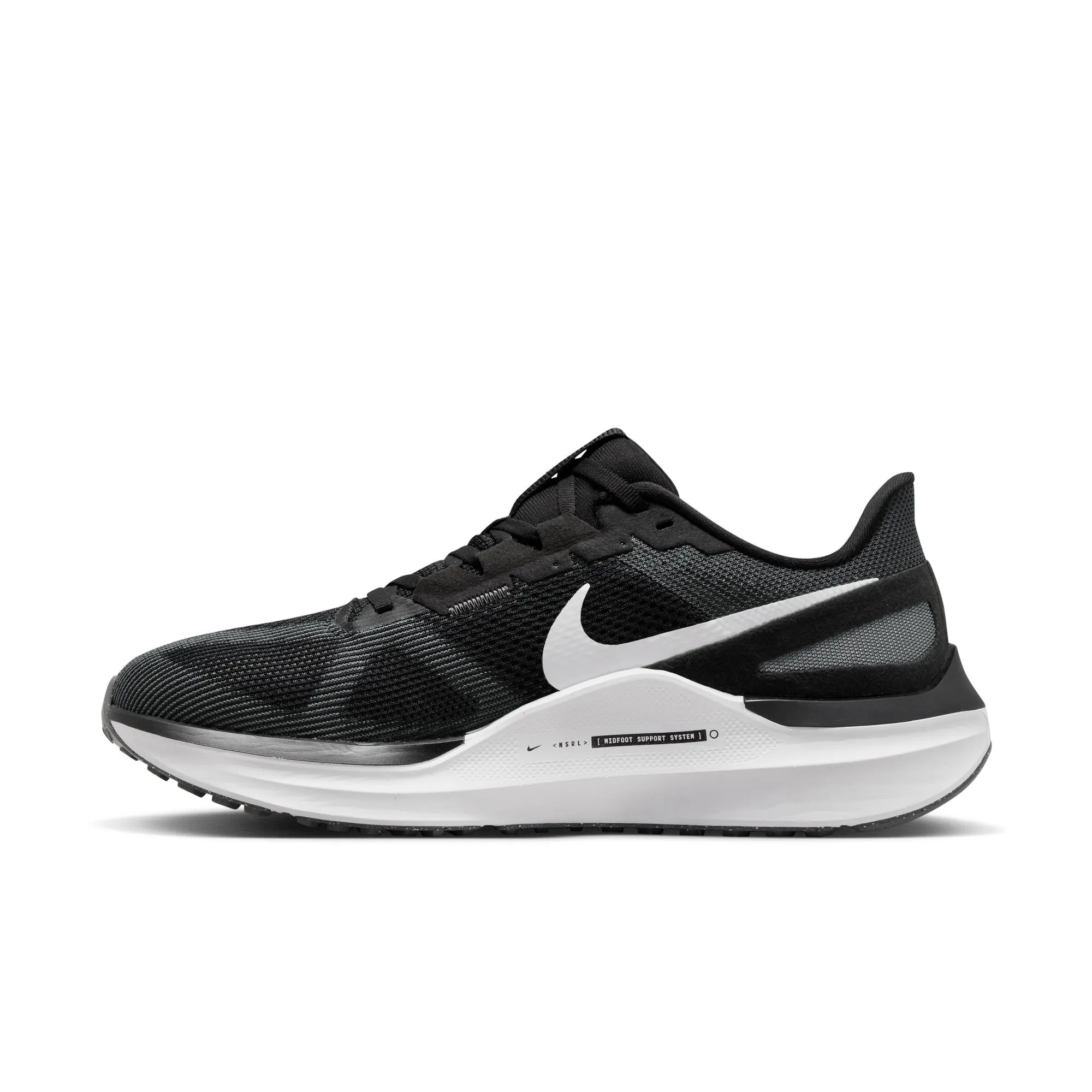 Nike Men's Structure 25 Wide Fit Running Shoes Black / White / Iron Grey