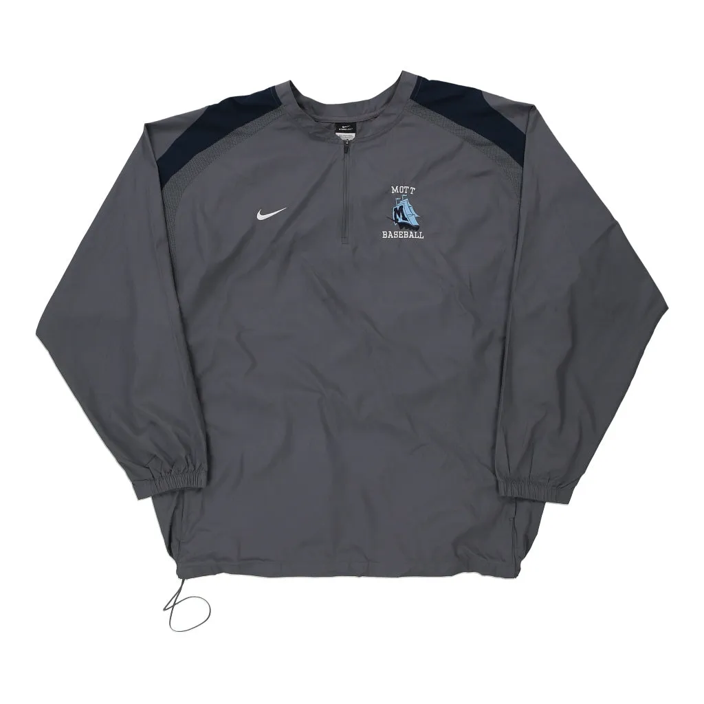 Nike Windbreaker - 2XL Grey Polyester