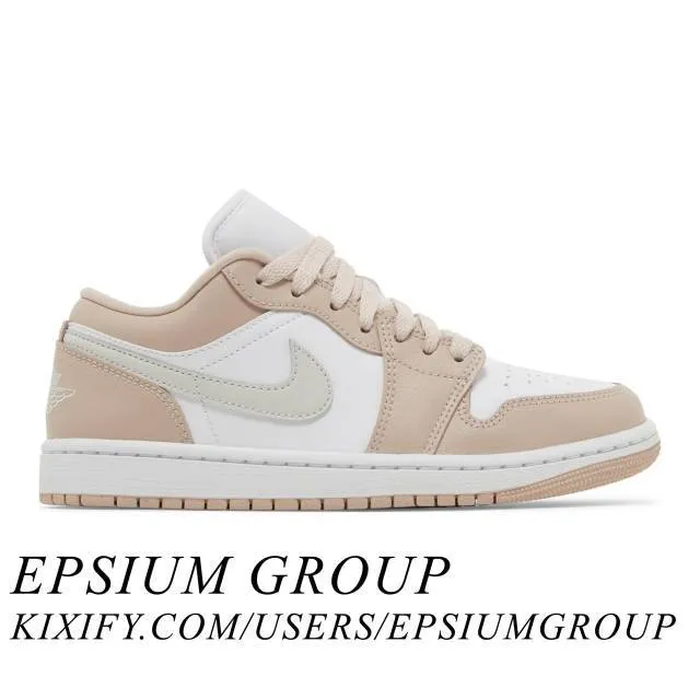 Nike Women's Air Jordan 1 Low (Particle Beige/ Pink/ Whi...