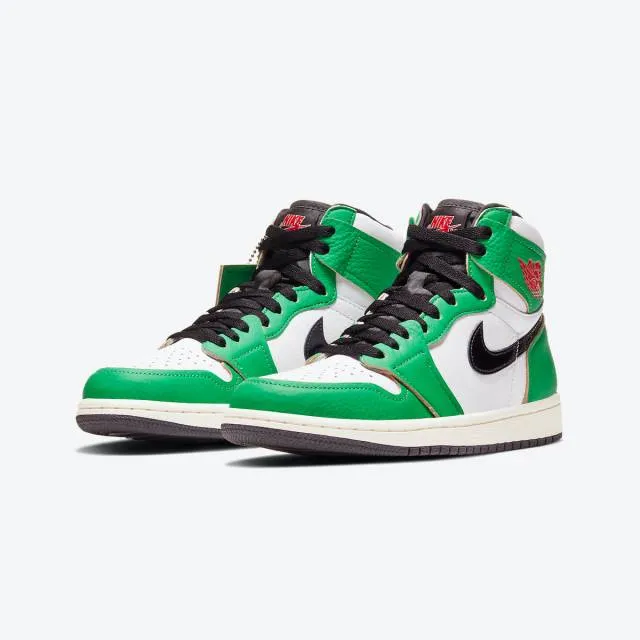 Nike Women's Air Jordan 1 Retro High OG (Lucky Green/ Wh...