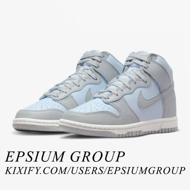 Nike Women's Dunk High (Blue Tint/ Blue/ Light Smoke Gre...