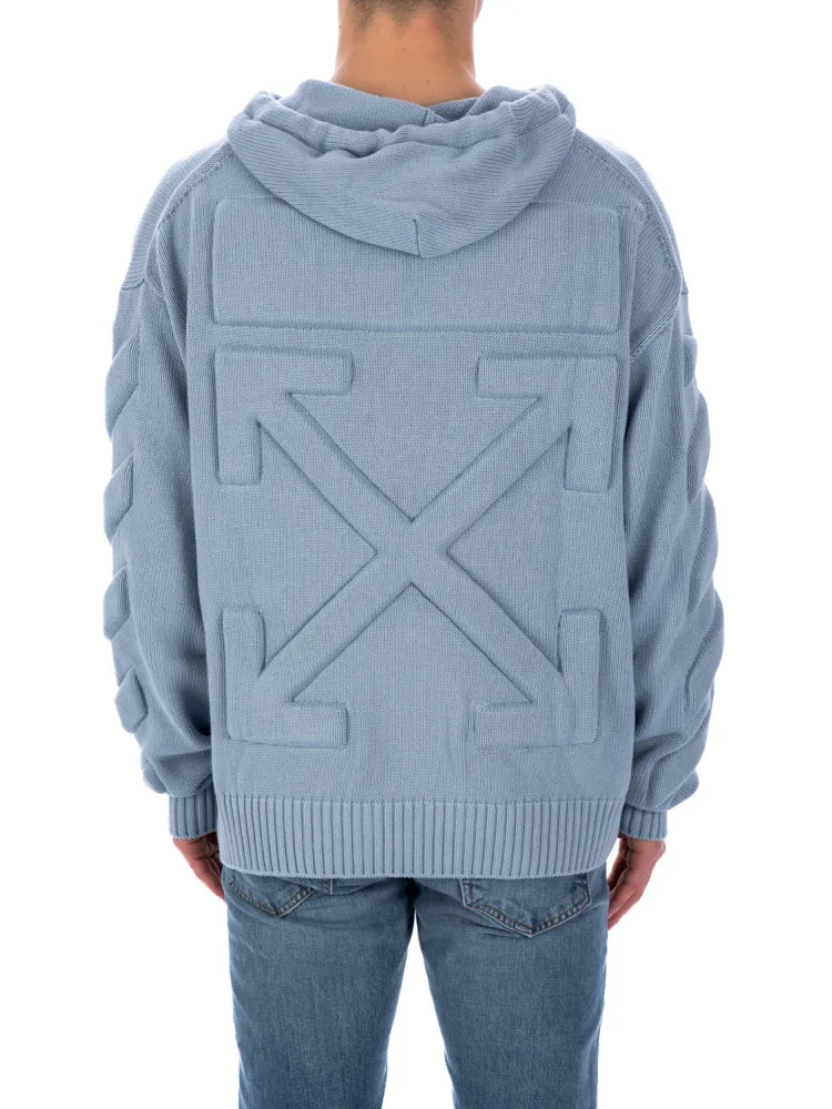 Off White 3d Diag Knit Hoodie | Credomen