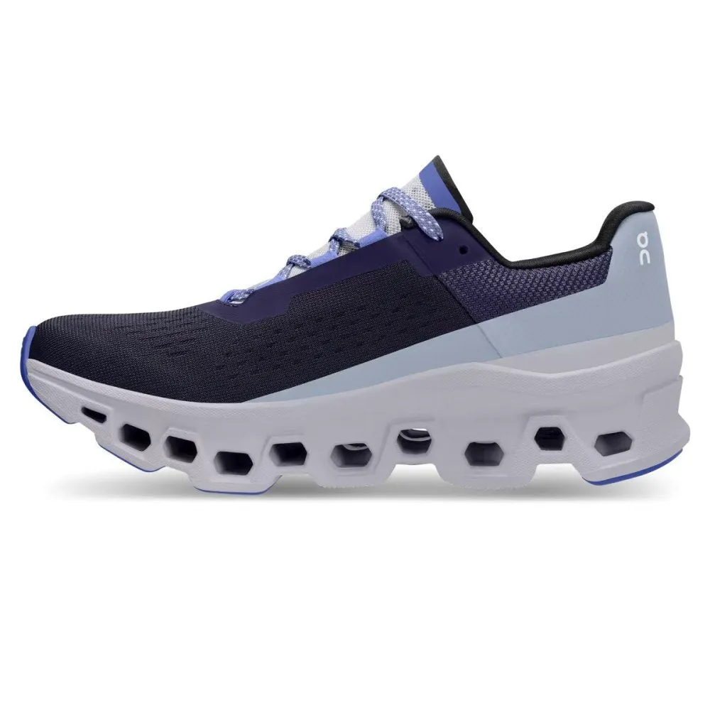 On Women's Cloudmonster Running Shoes - Acai/Lavender