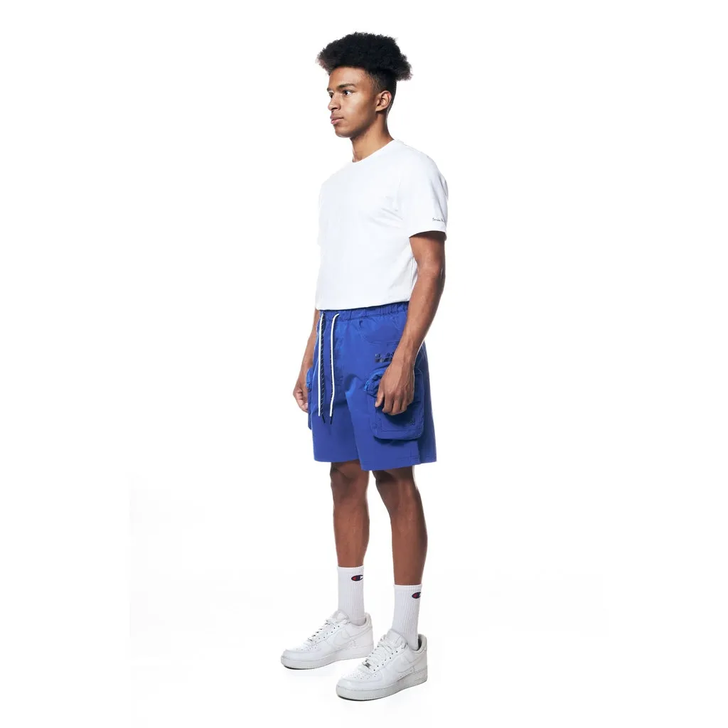 Printed Utility Lounge Windbreaker Shorts - Royal