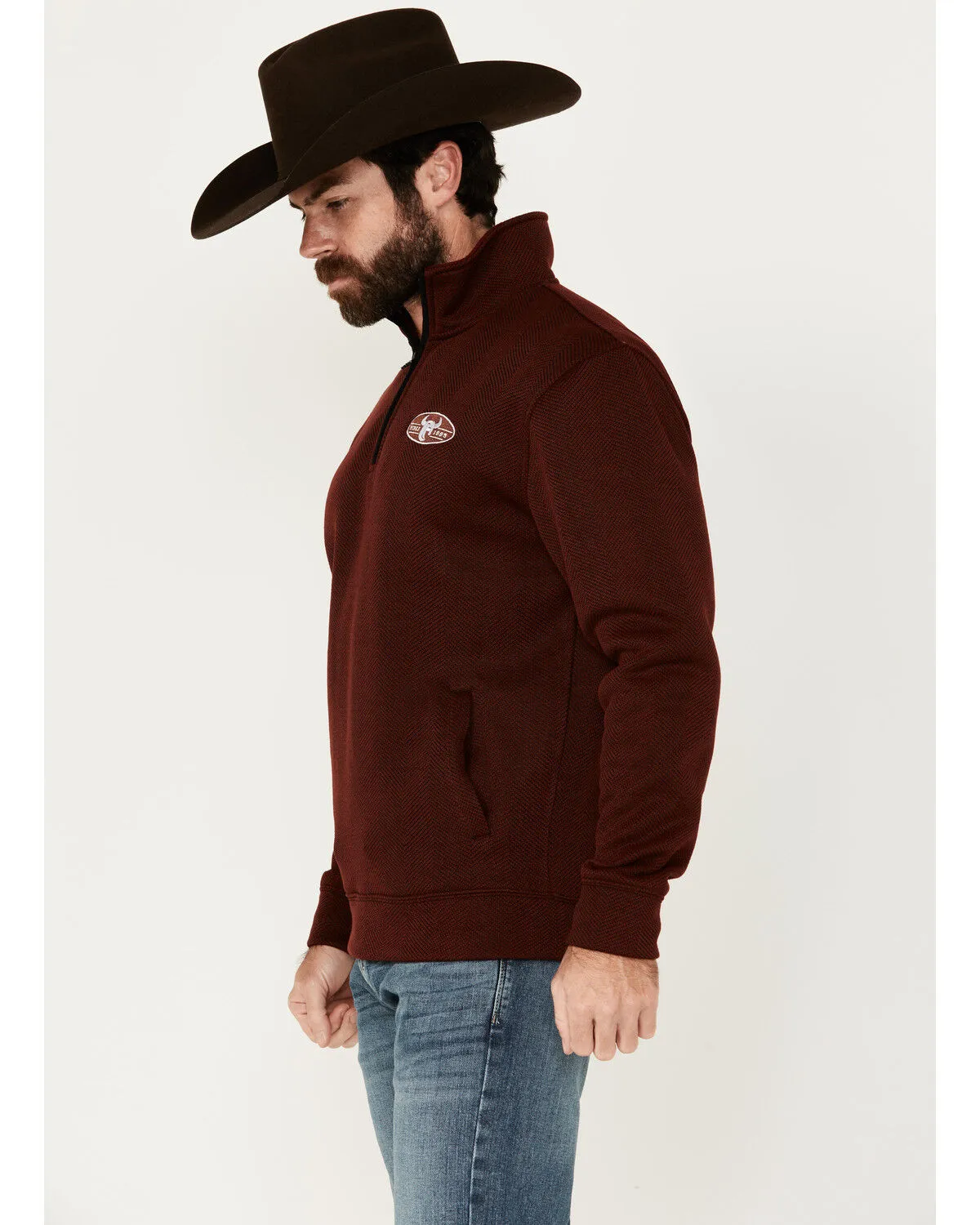 Product Name:  Cowboy Hardware Men's Herringbone Cadet Zip Pullover