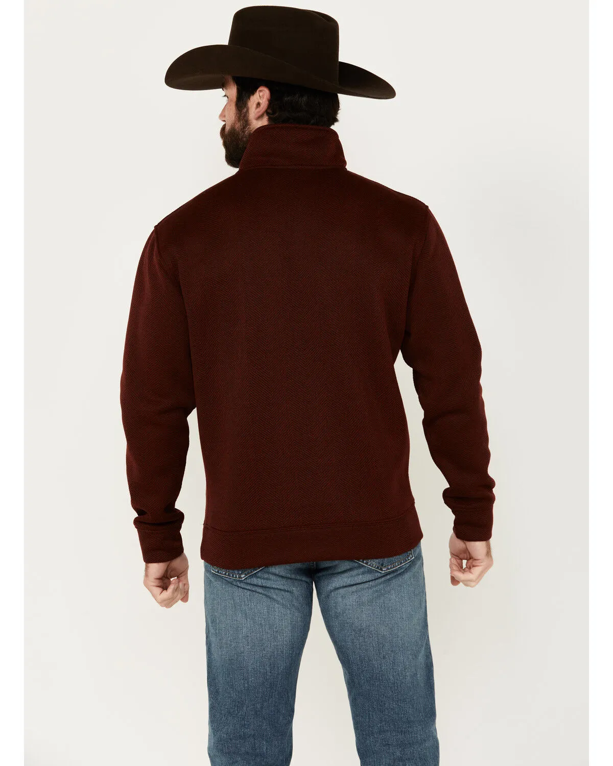 Product Name:  Cowboy Hardware Men's Herringbone Cadet Zip Pullover