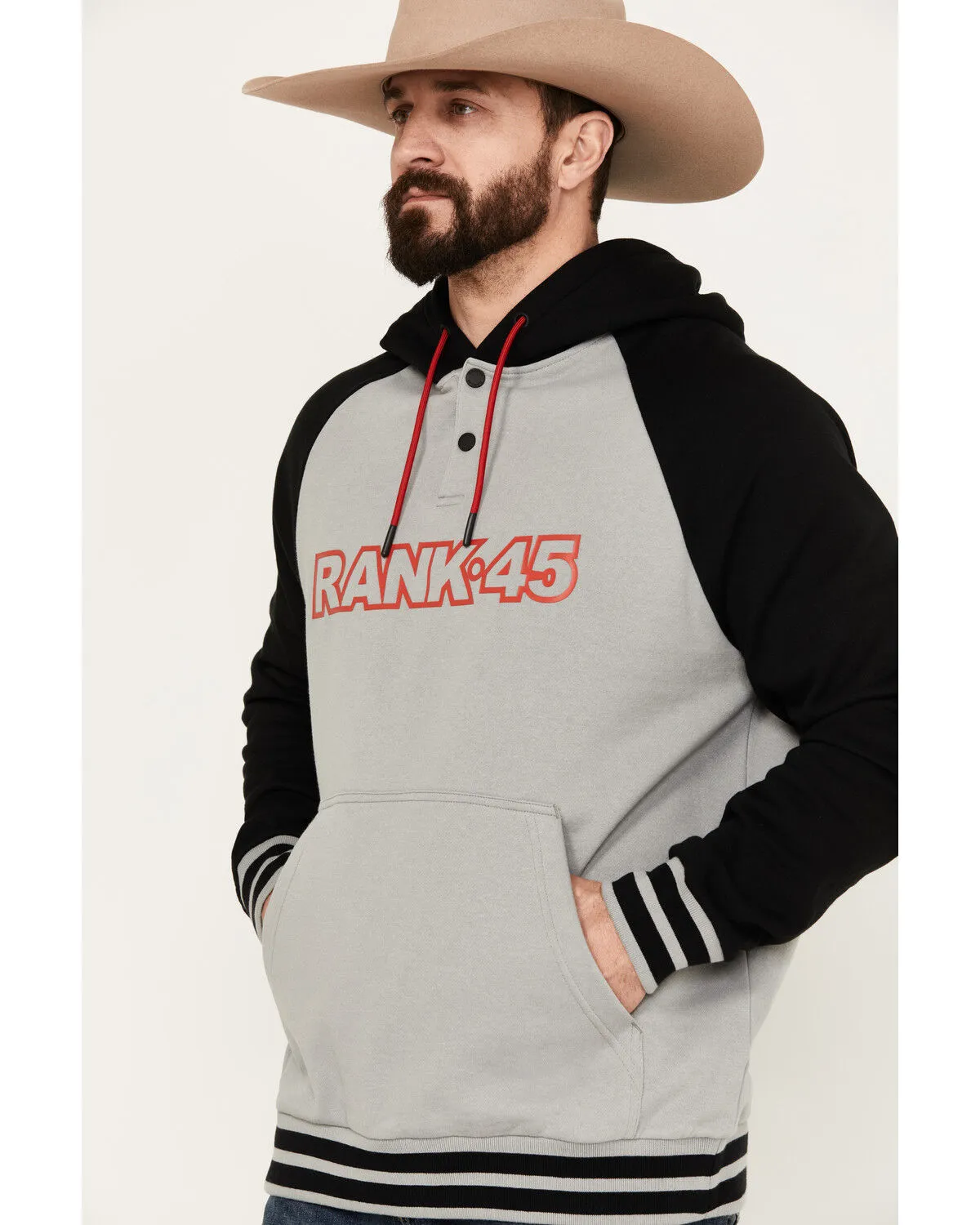 Product Name:  RANK 45® Men's Color Block Challenger Hooded Pullover