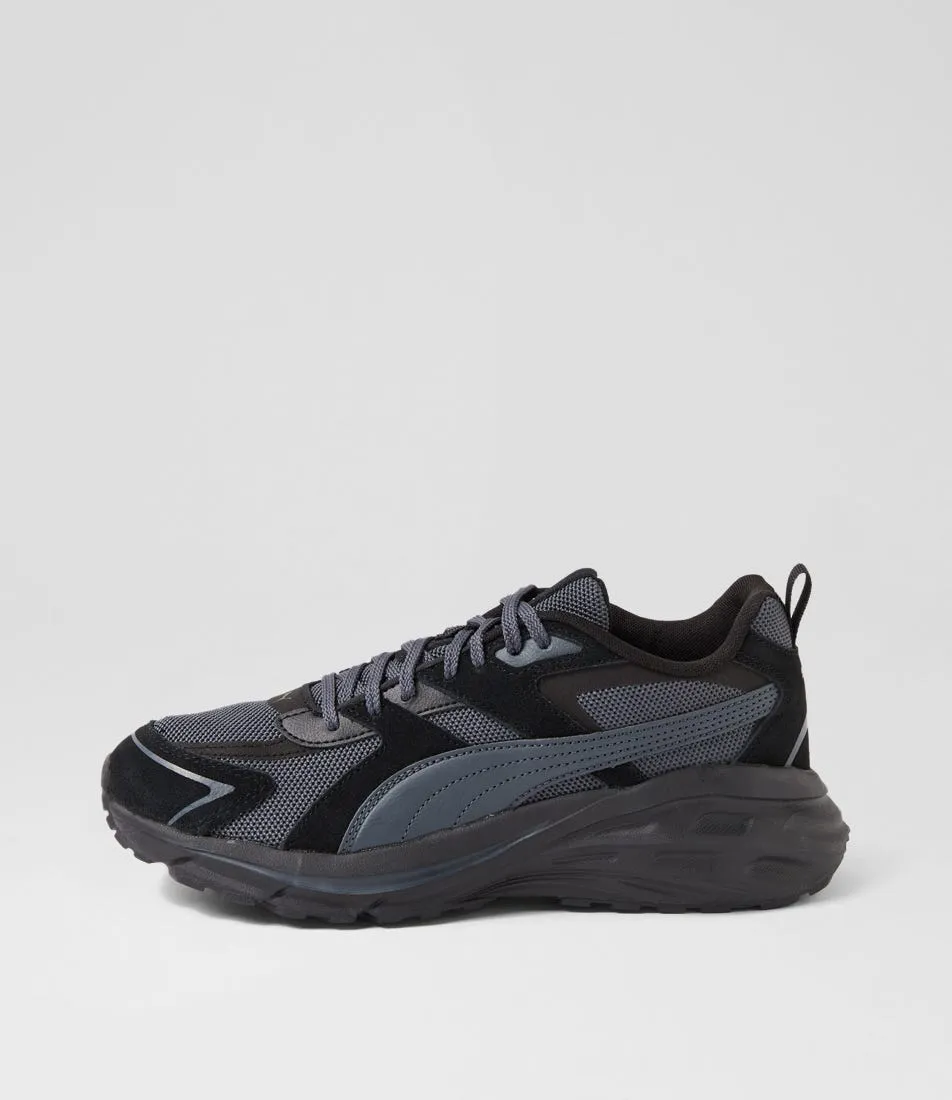 PUMA Hypnotic Black Strong Gray Lace Up Sneakers