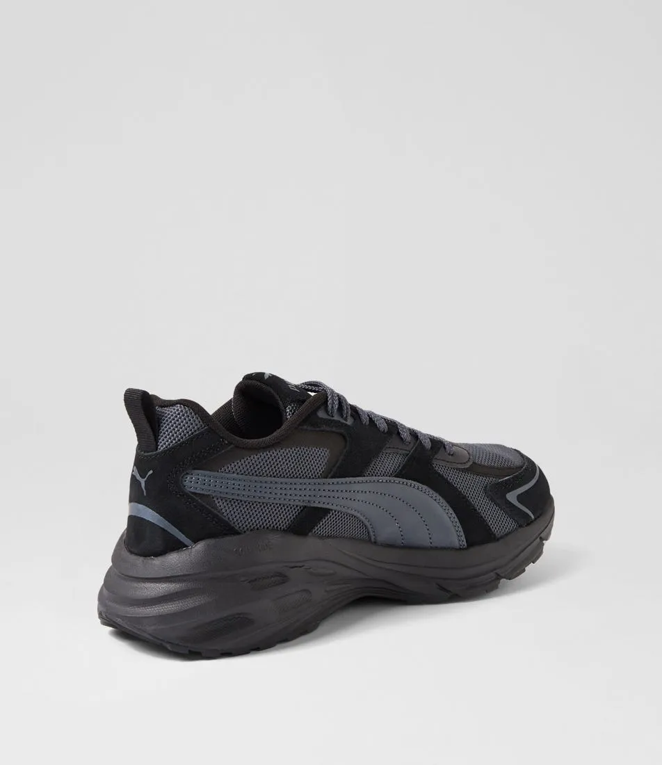 PUMA Hypnotic Black Strong Gray Lace Up Sneakers