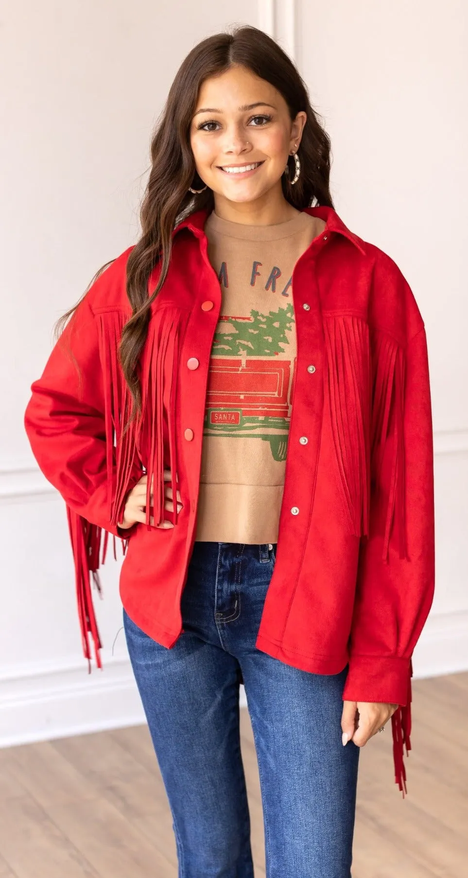 RED FRINGE JACKET