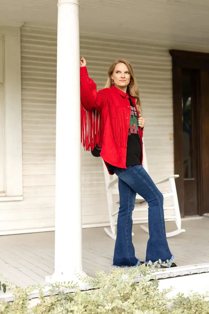 RED FRINGE JACKET