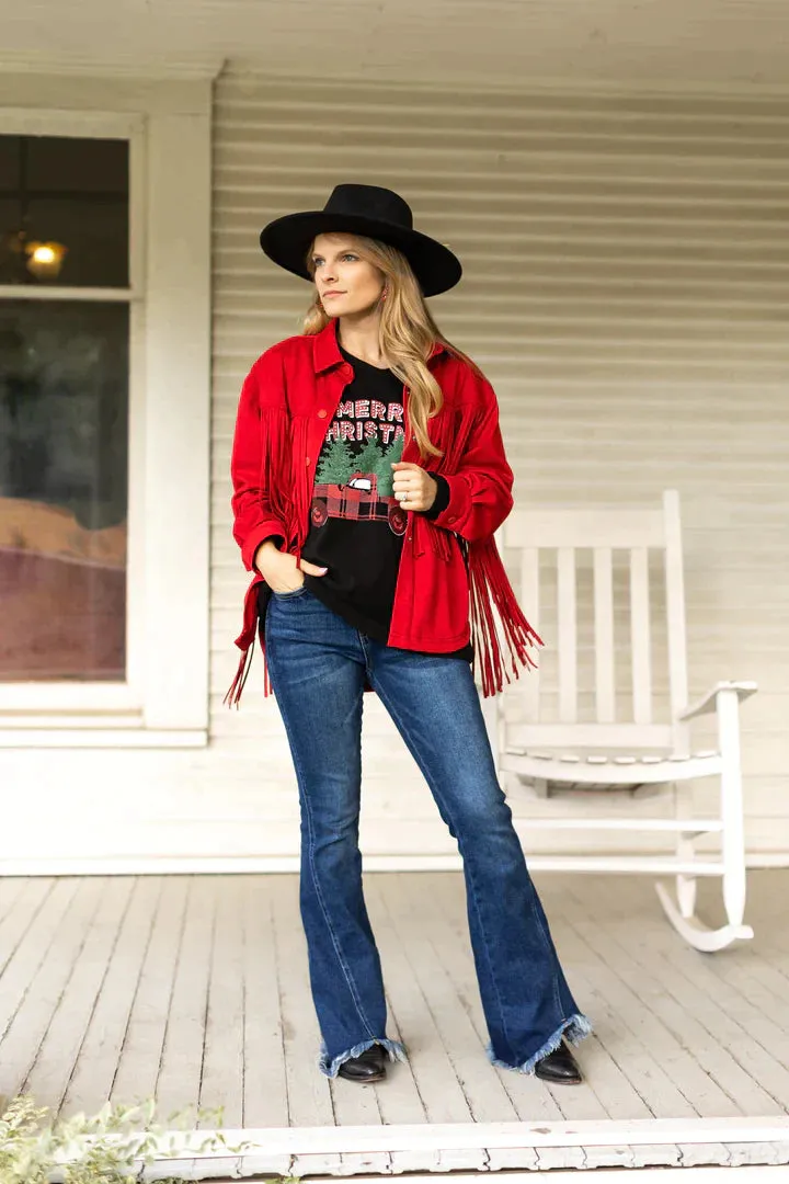 RED FRINGE JACKET