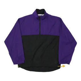 Reebok Windbreaker - Large Black Nylon