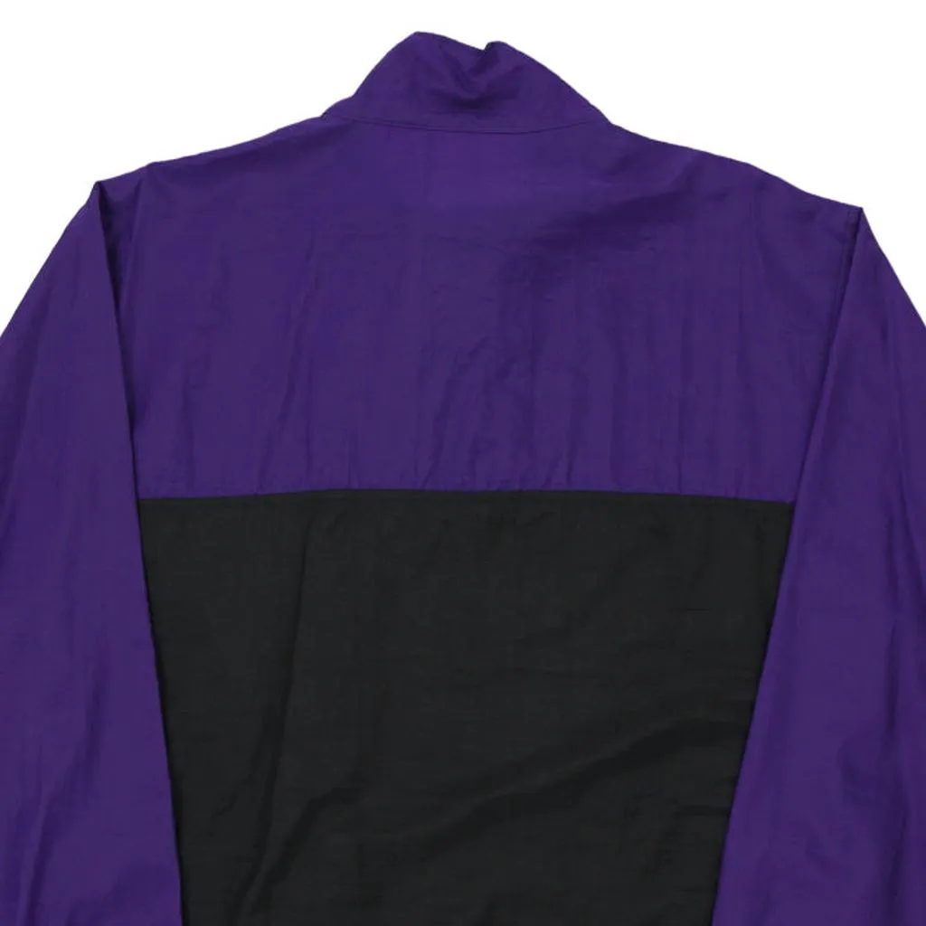 Reebok Windbreaker - Large Black Nylon