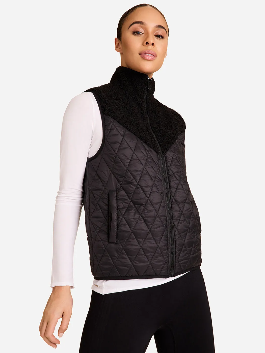 Reversible Ski Vest - BLACK/BLACK