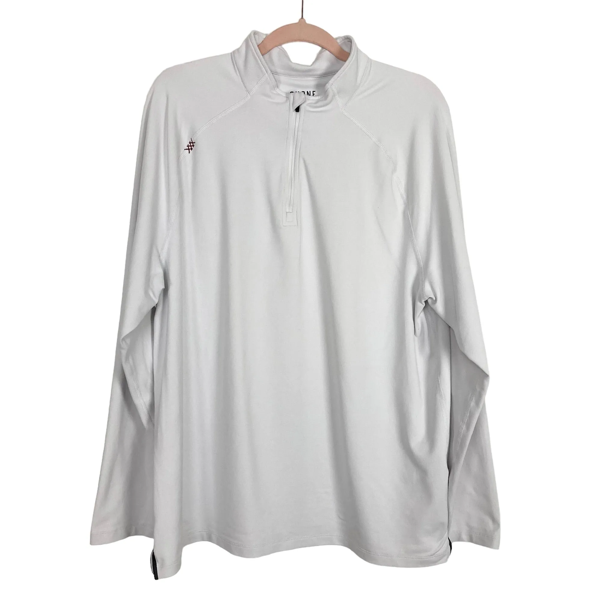 Rhone MEN'S White Pique 1/4 Zip Pullover- Size XL (see notes)