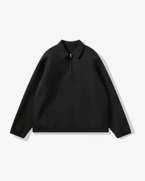 sacai Men's Quarter Zip Pullover  Black