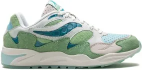 Saucony Grid Shadow 2 panelled suede sneakers Green