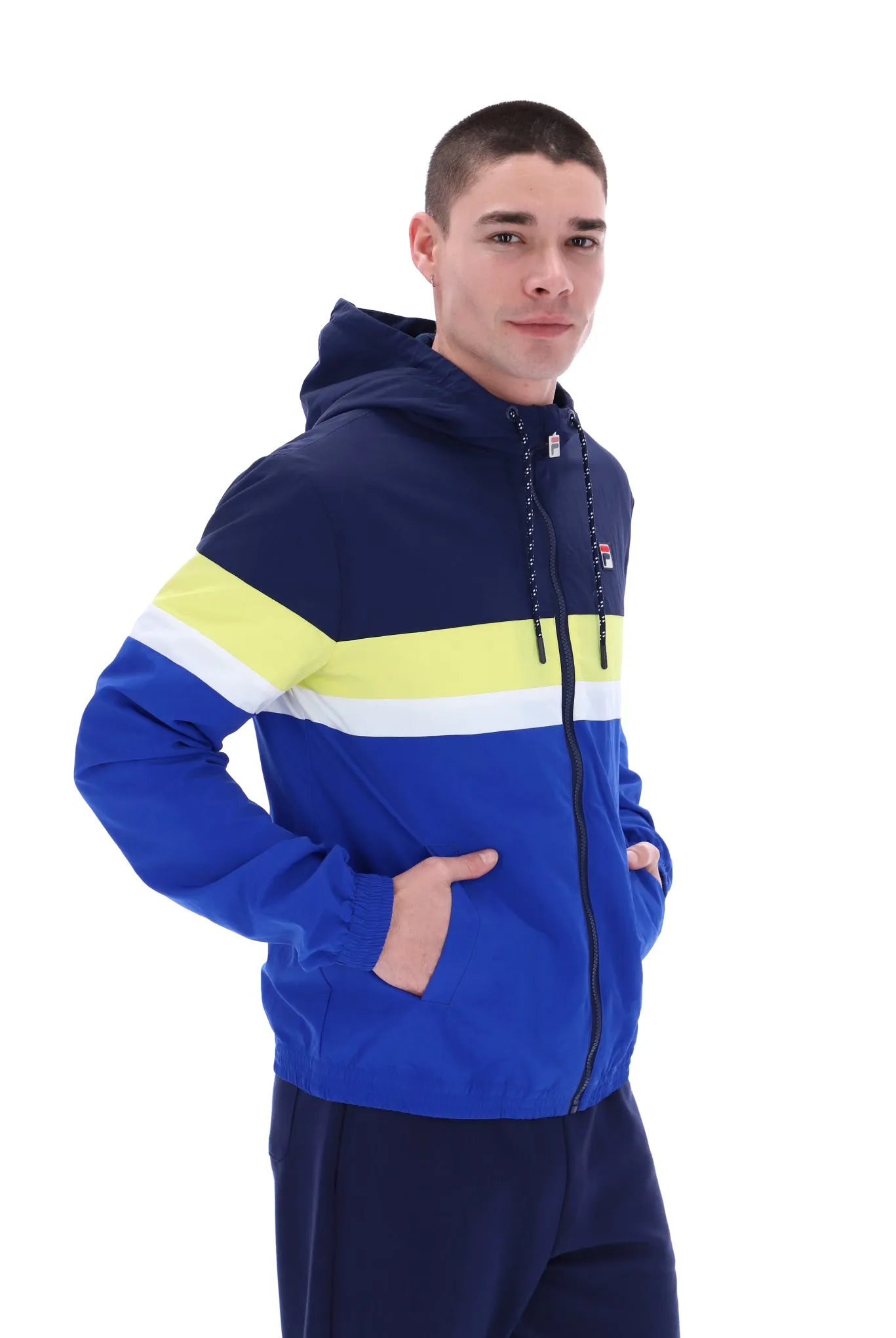 Shaan Colour Block Zip Up Jacket