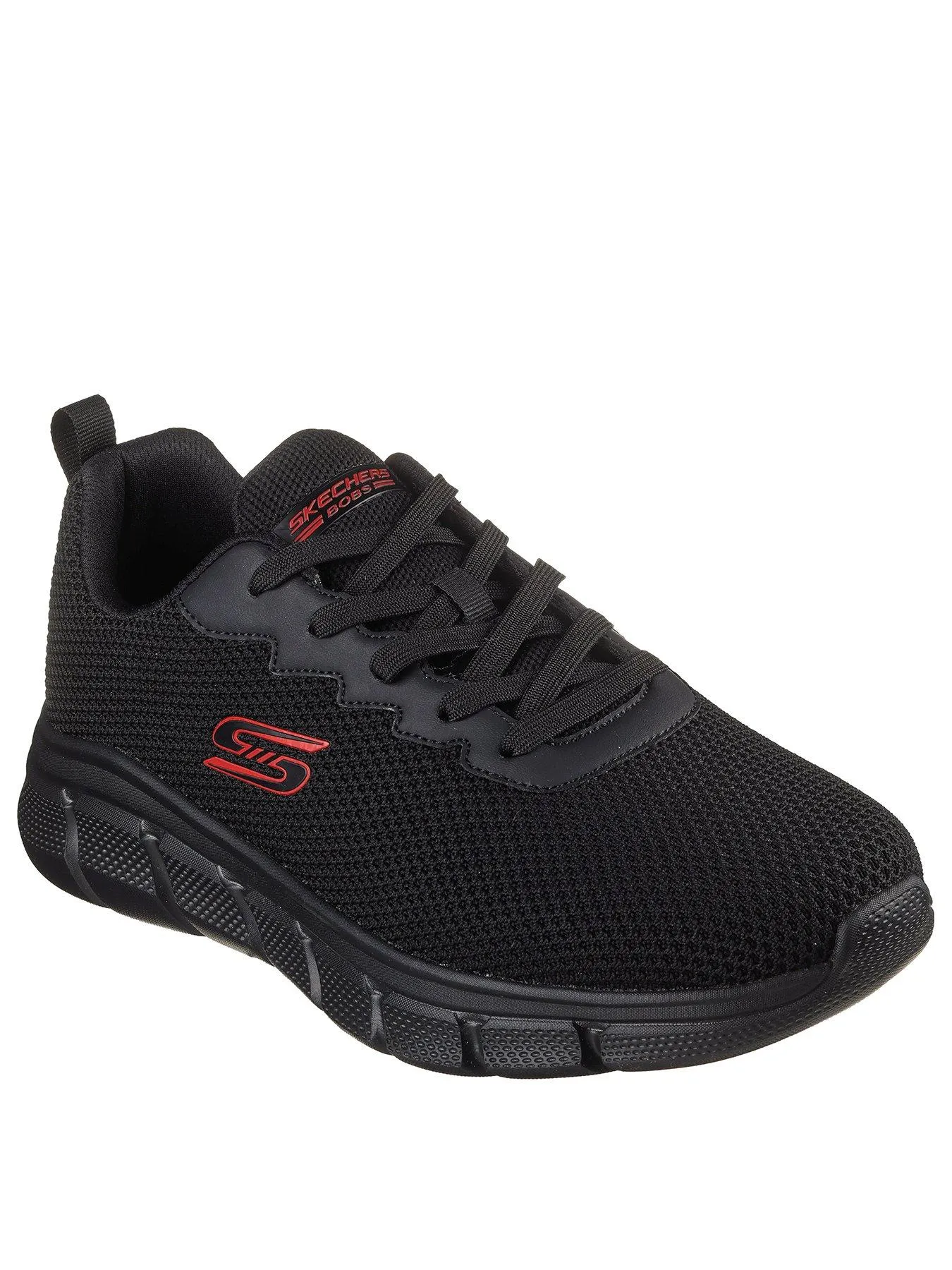 Skechers Skechers Bobs B-Flex Lace-Up Knit Trainers - Black Knit