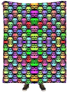 Skull Deejays Plush Blanket