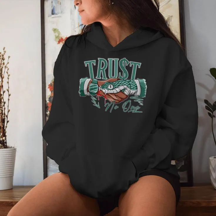 Snake Trust No One Oxidized Green 4S Matching For Women Women Hoodie