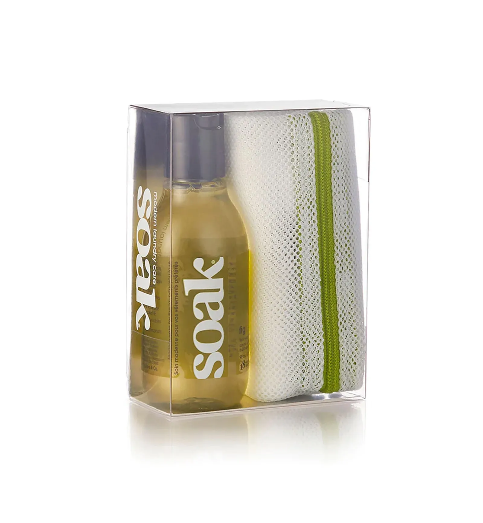 Soak Eco Wash Bag and Travel Soak Set (Slim Bag and 3 ounce Wash) - Fig