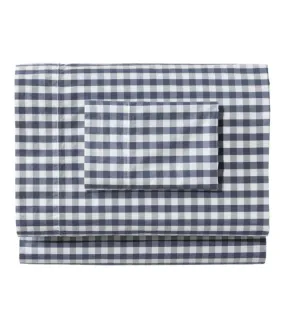 Sunwashed Percale Sheet Collection, Gingham Check