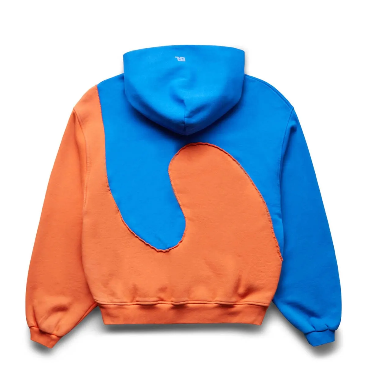 SWIRL FLEECE HOODIE JERSEY BLUE/ORANGE | Bodega