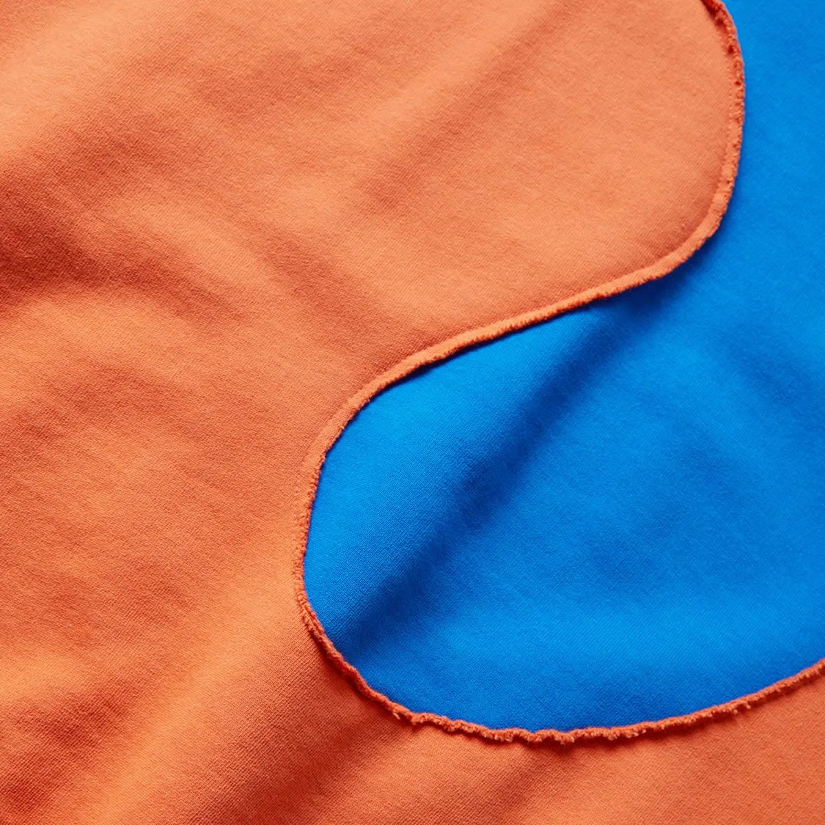 SWIRL FLEECE HOODIE JERSEY BLUE/ORANGE | Bodega