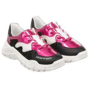 Teen Black & Pink Trainers