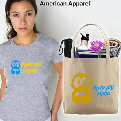 Theta Phi Alpha Mascot Printed Tee and Tote - CAD