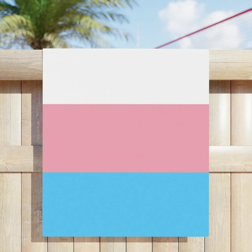 Trans Coloured Trans Pride Beach Towels