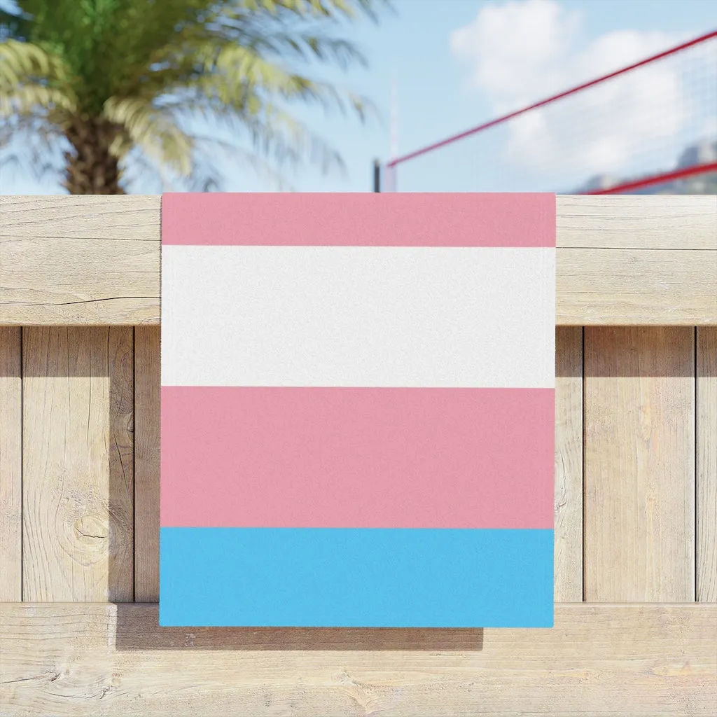 Trans Coloured Trans Pride Beach Towels