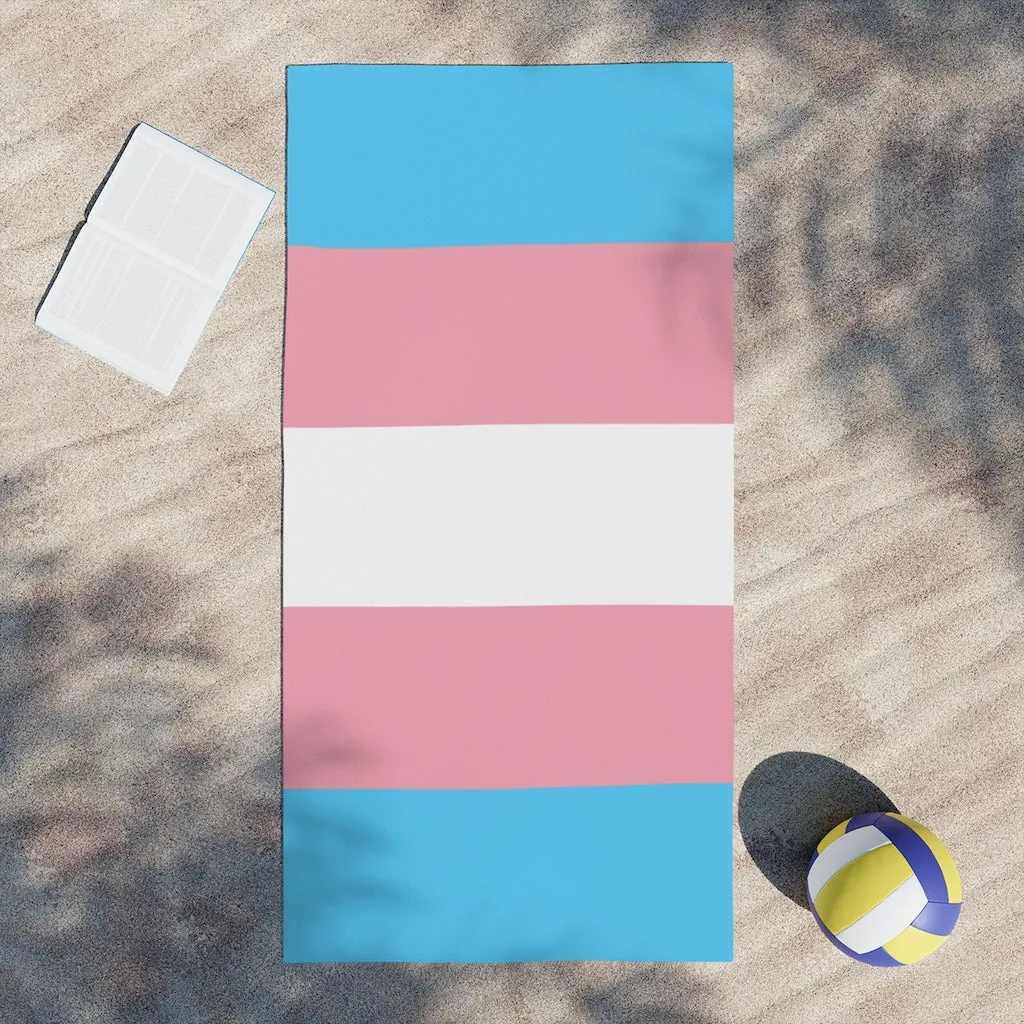 Trans Coloured Trans Pride Beach Towels