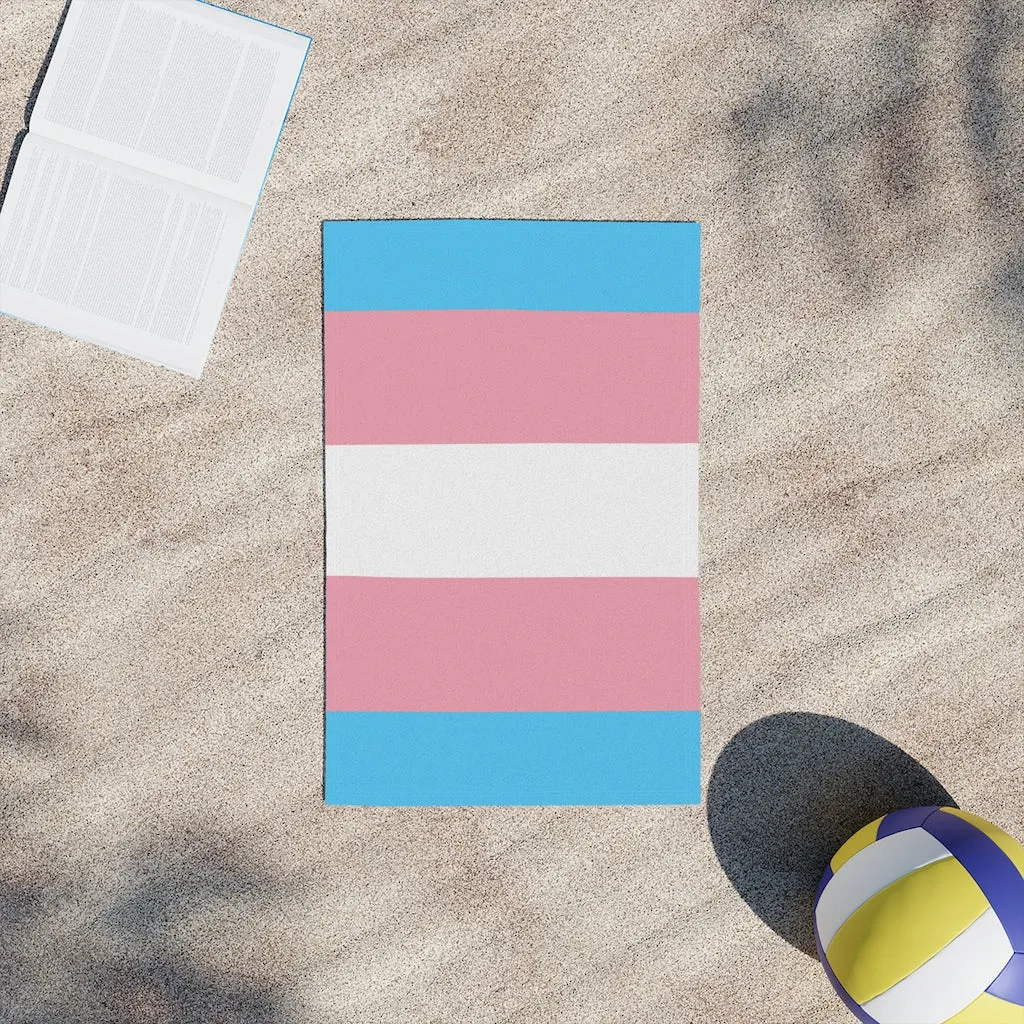 Trans Coloured Trans Pride Beach Towels