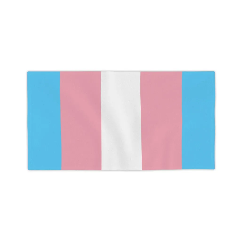 Trans Coloured Trans Pride Beach Towels