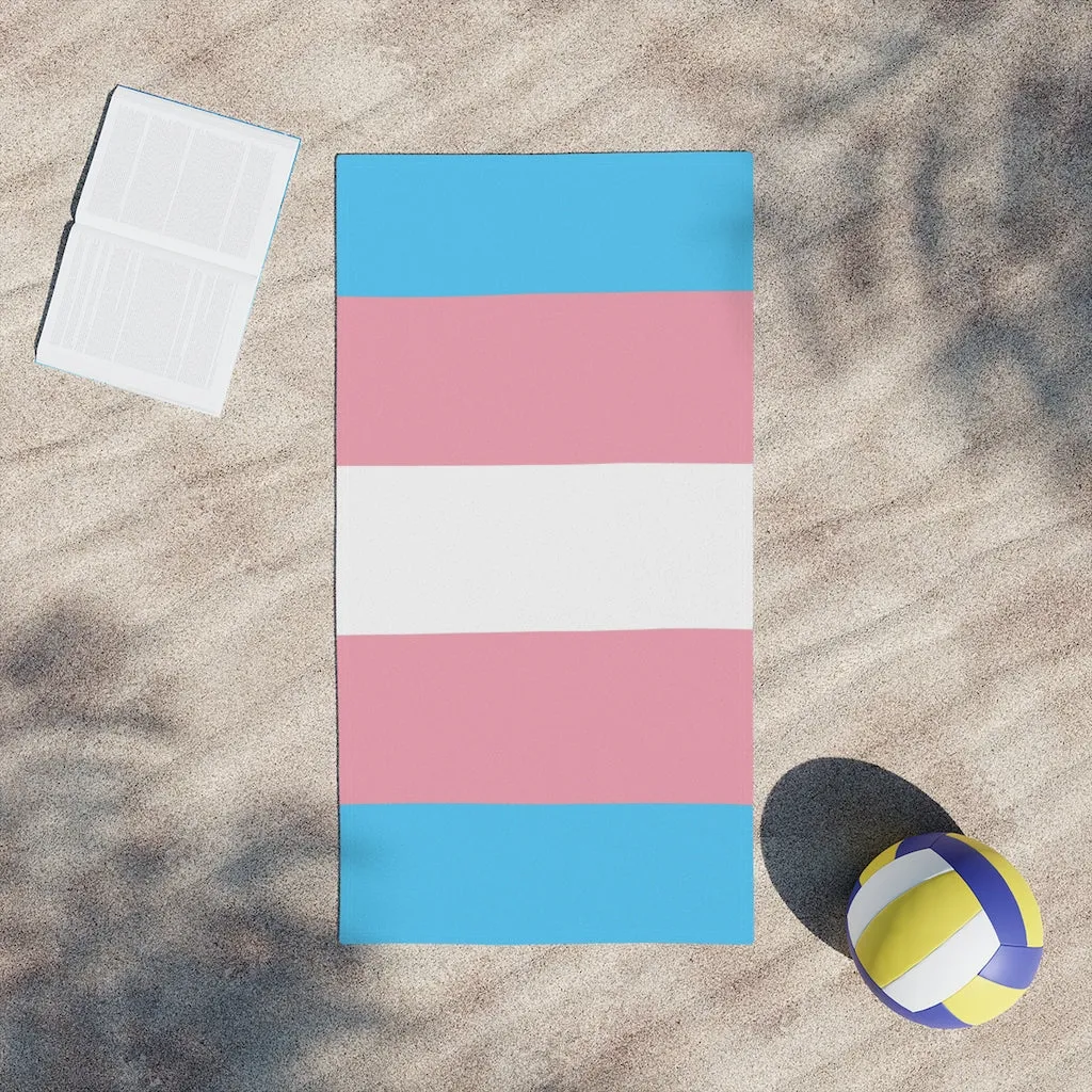 Trans Coloured Trans Pride Beach Towels