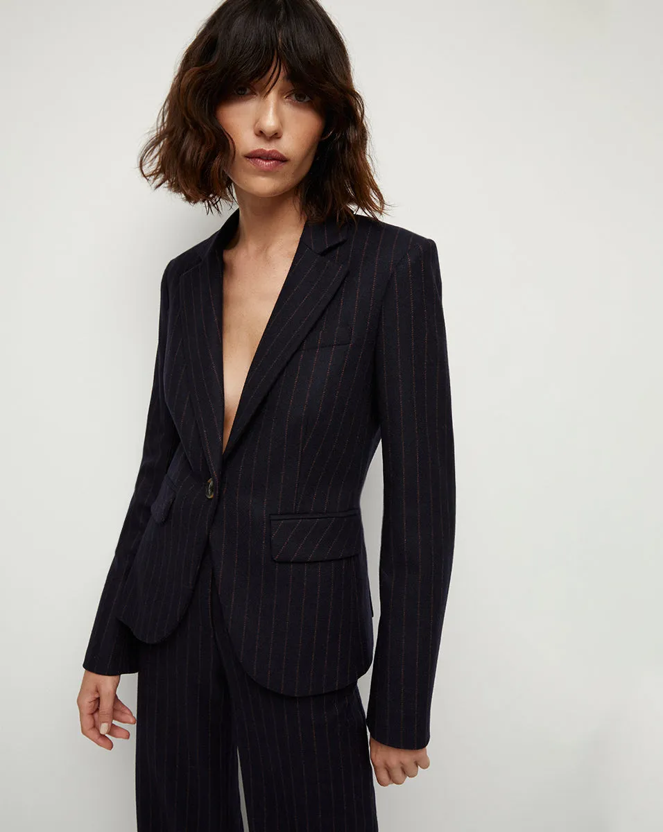 Tyra Pinstriped Dickey Jacket